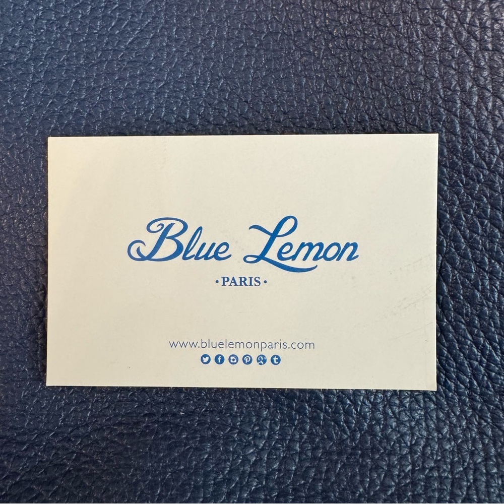 Blue Lemon Paris “Laura” Elegant Navy Blue Leather Tote Bag - Picture 8 of 8